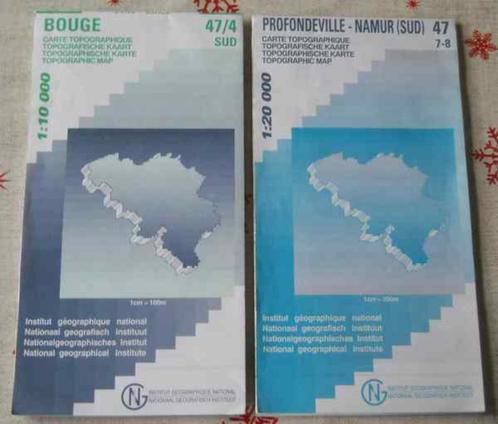 Cartes IGN Profondeville - Namur (sud) + IGN Bouge, Boeken, Reisgidsen, Gelezen, Benelux, Ophalen