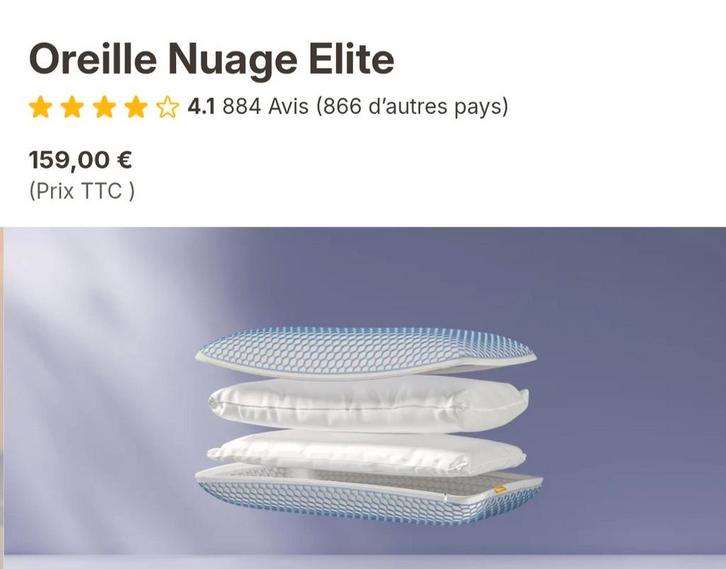 ENSEMBLE DE 2 OREILLERS ERGONOMIQUE - CERVICALES, TV, Hi-fi & Vidéo, Batteries, Neuf