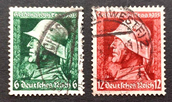 Deutsches Reich: Heldengedenktag 1935, Postzegels en Munten, Postzegels | Europa | Duitsland, Gestempeld, Overige periodes, Ophalen of Verzenden