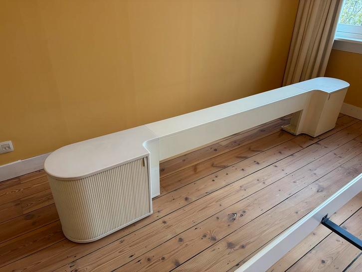 AUPING AURONDE – LAGE ACHTERWAND MET 2 ROLDEURKASTEN, Huis en Inrichting, Slaapkamer | Bedden, Gebruikt, Ophalen