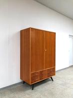 Vintage mid-century wandkast/gaderobekast/kleerkast 1960's, Ophalen, Gebruikt, Metaal, 100 tot 150 cm
