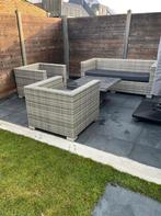 Loungeset lichtgrijs/taupe, Tuin en Terras, Ophalen, 5 zitplaatsen, Kunststof, Gebruikt