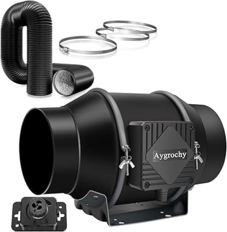 Aygrochy 150mm I  buisventilator afzuigventilator GRATIS LEV, Doe-het-zelf en Bouw, Ventilatie en Afzuiging, Nieuw, Ventilator en Afzuiger