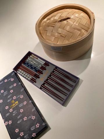 Stoommandje en 5 design chopsticks, Enlèvement, Neuf