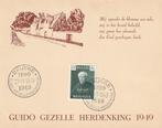 Gelegenheidskaart Guido Gezelle herdenking 1949, Postzegels en Munten, Postzegels | Europa | België, Verzenden