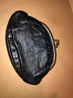 Zwart lederen vintage geldbeugeltje, Enlèvement ou Envoi, Noir