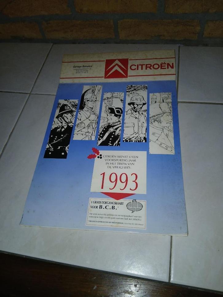 Citroën werkplaatskalender 1993, Collections, Marques & Objets publicitaires, Utilisé, Autres types, Enlèvement ou Envoi