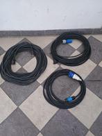 Elektriciteitskabels Schuko/CEE - 25m/25m/10m (3G 2,5mm²), Ophalen of Verzenden, Gebruikt, Kabel of Snoer