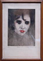 Henri Thomas Brussel "Masker" portret van een vrouw, Antiek en Kunst, Ophalen
