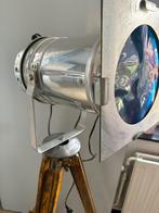 Lampe sur trépied en bois, Maison & Meubles, Rond, 50 cm ou plus, Utilisé, Industriel