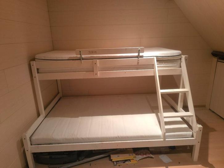 MDF hout, Huis en Inrichting, Slaapkamer | Stapelbedden en Hoogslapers, Gebruikt, Stapelbed, 200 cm, Ophalen