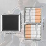 Étui à cigarettes 2 pièces en cuir et métal | Nouveau, Collections, Neuf, -, -, Autres types
