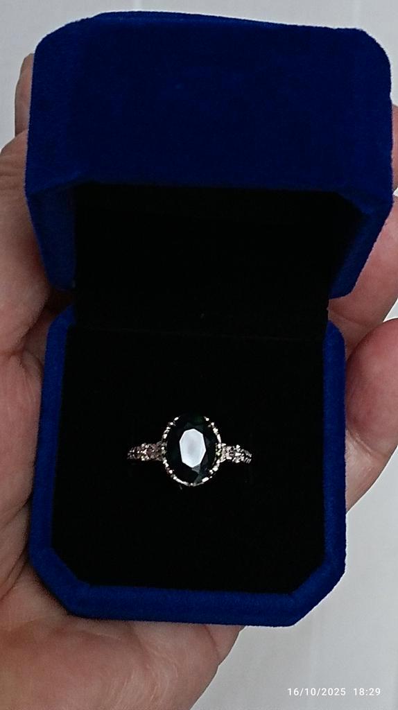 Superbe bague réglable en argent massif avec opale noire, Bijoux, Sacs & Beauté, Bagues, Neuf, Femme, Noir, Argent, Avec pierre précieuse