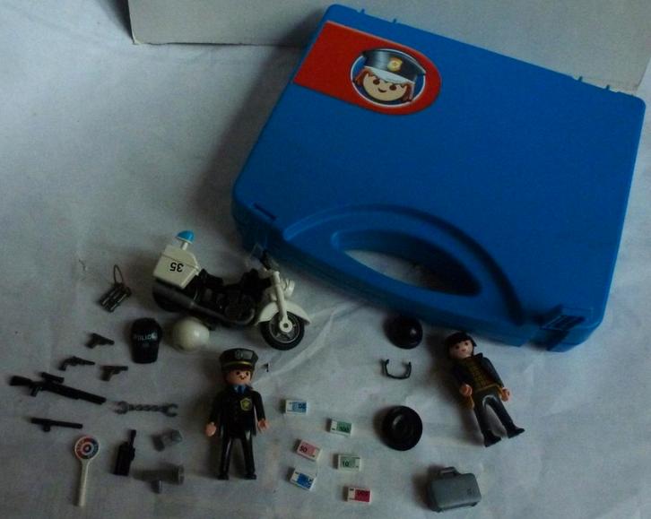 Playmobil politie met boef in meeneemkoffertje 5891, Kinderen en Baby's, Speelgoed | Playmobil, Zo goed als nieuw, Complete set