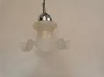 Vintage opaline glas hanglamp jaren 70, Ophalen of Verzenden, Gebruikt, Glas
