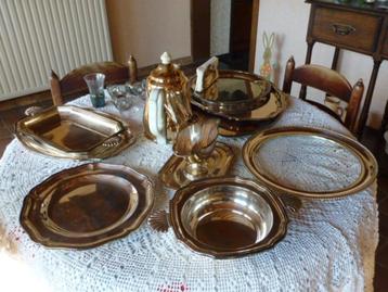 Lot verzilverde schalen . ( Denayer ) beschikbaar voor biedingen