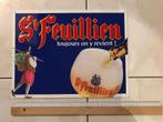 Tôle brasserie de St. Feuillien, Bières, le Roeulx., Collections, Panneau, Plaque ou Plaquette publicitaire, Autres marques, Utilisé