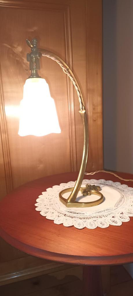 Lamp Art Deco/Art Nouveau gesigneerd Maynadier, Antiek en Kunst, Antiek | Verlichting, Ophalen of Verzenden