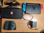 Nintendo Switch rouge bleu V1 + accessoire + 1 jeux, Consoles de jeu & Jeux vidéo, Switch 2019 Upgrade, Enlèvement ou Envoi, Avec 1 manette