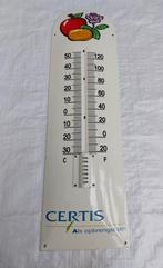 Thermometer met geëmailleerde plaat, Ophalen of Verzenden, Zo goed als nieuw, Reclamebord