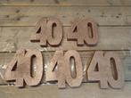 5x tafeldecoratie glitter cijfer 40 rose goud, Enlèvement ou Envoi, Comme neuf, Décoration