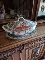 Chinese terrine met onderbord en lepel, Antiek en Kunst, Ophalen of Verzenden