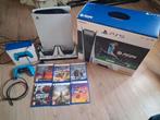 Ps5 + 3 manettes + 6 jeux + support console chargeur intégré, Enlèvement