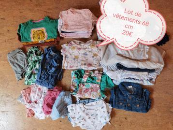 Lot de vêtement 68 cm 20 € beschikbaar voor biedingen