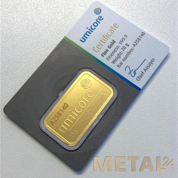 UMICORE GOUDBAAR - 20 GRAM beschikbaar voor biedingen