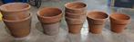 Terracotta cilinder tuinpotten in alle formaten!, Tuin en Terras, Ophalen, Zo goed als nieuw, Terracotta