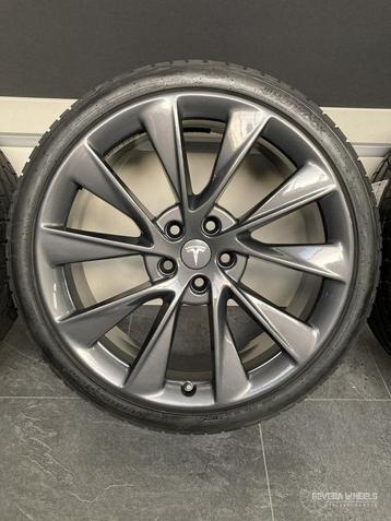 21” originele Tesla Model S Twin Turbine velgen + nwe banden beschikbaar voor biedingen