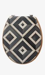 5five - toiletbril - canvas - flap - geruit tegelmotief, Huis en Inrichting, Ophalen of Verzenden, Zo goed als nieuw