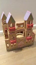 Houten kasteel, Kinderen en Baby's, Speelgoed | Poppenhuizen, Ophalen, Zo goed als nieuw