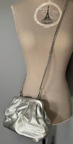 Sac cuir ikks, Enlèvement ou Envoi, Comme neuf, Argent, Cuir