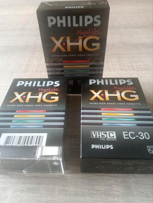 Cassettes vidéo pour caméscopes PHILIPS VHS-C EC-30 X-HG, TV, Hi-fi & Vidéo, Caméscopes analogiques, Caméra, Enlèvement ou Envoi