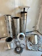 Dubbelwandige kachelbuizen inox, Ophalen, Zo goed als nieuw
