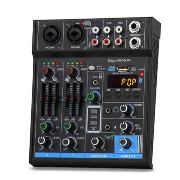 M4 Professionele Audiomixer - 4-Kanaals - USB & Bluetooth beschikbaar voor biedingen