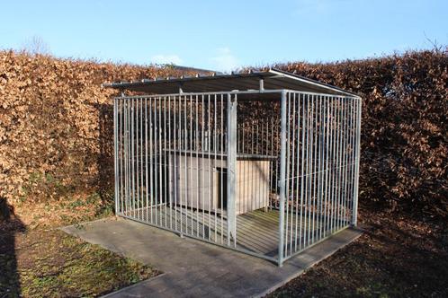 Hondenren met dak + geïsoleerd hondenhok, Dieren en Toebehoren, Hondenhokken, Zo goed als nieuw, Hondenkennel, 100 cm of meer