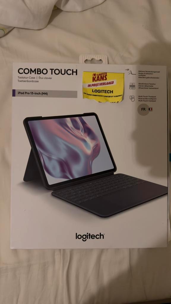 Logitech: Combo Touch voor İpad pro 13-inch (M4&M5), Informatique & Logiciels, Claviers, Neuf, Azerty, Filaire, Enlèvement