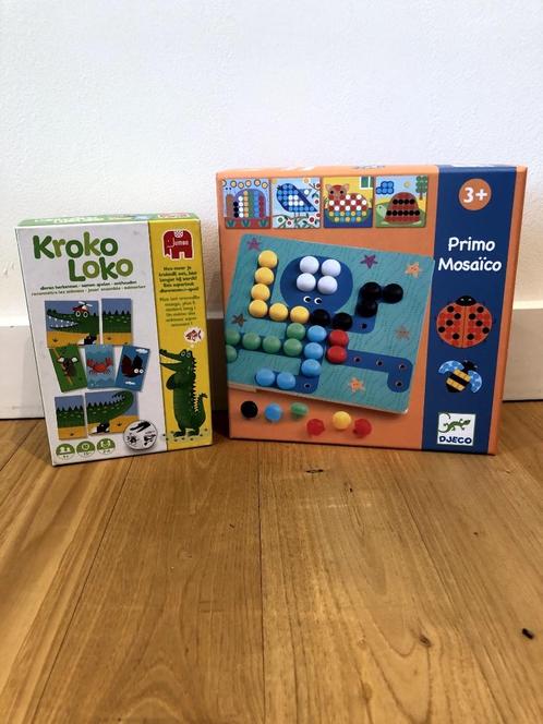 Djeco Primo Mosaïco + Kroko Loko, Kinderen en Baby's, Speelgoed | Educatief en Creatief, Gebruikt, Ophalen