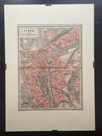 Luik - Belgie - 1885 oude kaart - Liege, Gelezen, Ophalen of Verzenden, 1800 tot 2000, Landkaart