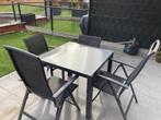 tuinset, Tuin en Terras, Ophalen, 4 zitplaatsen, Gebruikt, Aluminium