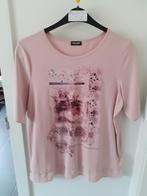 GERRY WEBER Roze T-shirt met print Maat: 46 Prijs: € 4, Kleding | Dames, Grote Maten, Shirt of Top, Ophalen of Verzenden, Roze