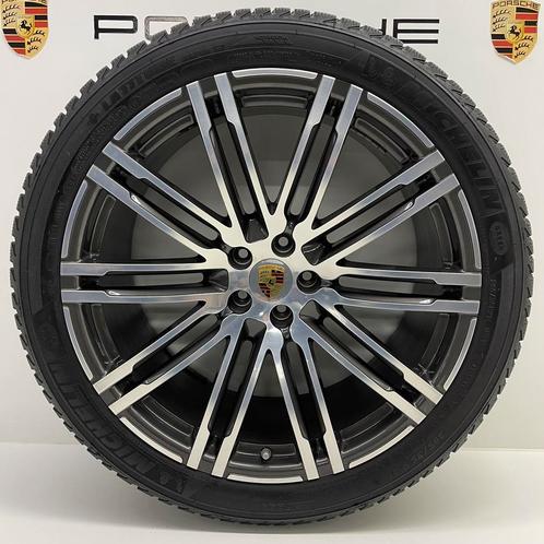 Porsche Macan ORIGINELE 21"Turbo III velgen met banden, Autos : Pièces & Accessoires, Pneus & Jantes, Jante(s), Pneus hiver, Utilisé