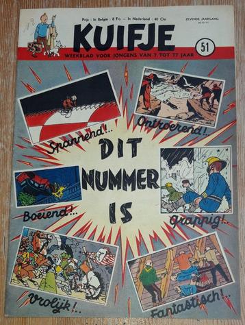 Kuifje weekblad 51 uit 1952 Hergé Vandersteen Martin De Moor