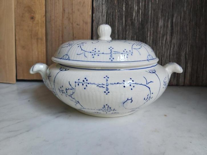 Mooie oude ronde dekschaal / groenteschaal Boch Copenhague, Antiek en Kunst, Antiek | Servies los, Ophalen of Verzenden