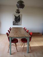 Oude grenen boerentafel 2,5 meter lang, Huis en Inrichting, 200 cm of meer, 50 tot 100 cm, Grenenhout, Gebruikt