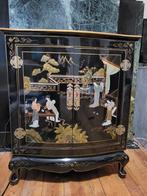 armoire chinoise, haute brillance, 2 portes, Antiquités & Art, Enlèvement ou Envoi