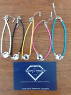 Armbandjes met Swarovski kristal 5 kleuren, Handtassen en Accessoires, Armbanden, Overige materialen, Overige kleuren, Nieuw, Ophalen