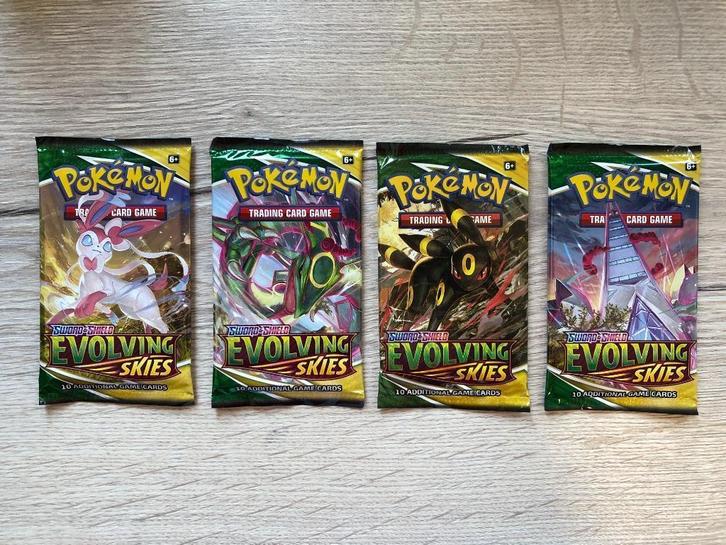 Evolving Skies booster packs Pokemon - full art set - sealed, Hobby en Vrije tijd, Verzamelkaartspellen | Pokémon, Nieuw, Booster